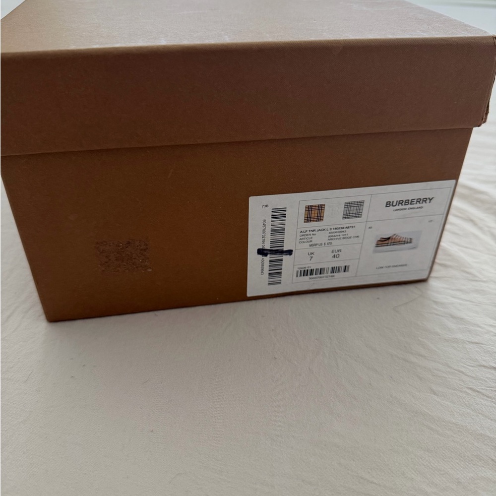 Burberry Beige and Black Checkered Sneakers - Picture 3 of 4